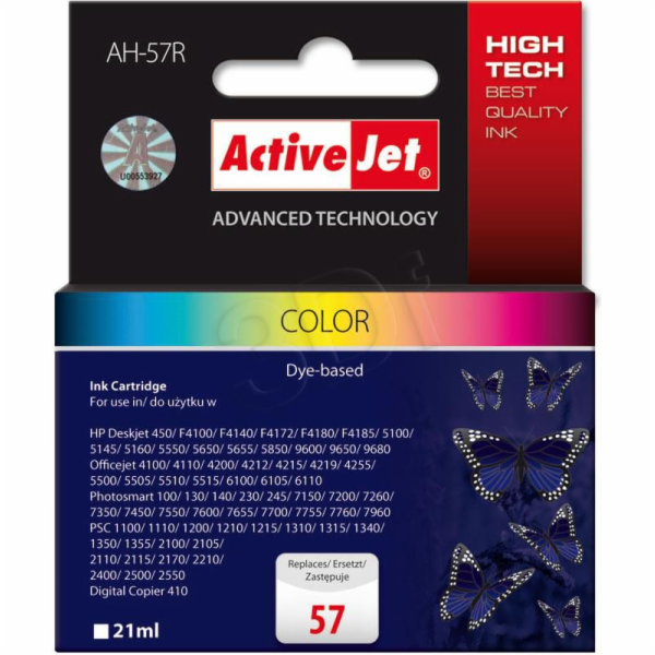 Activejet Inkoust AH-57R (náhradní inkoust HP 57 C6657AE;...