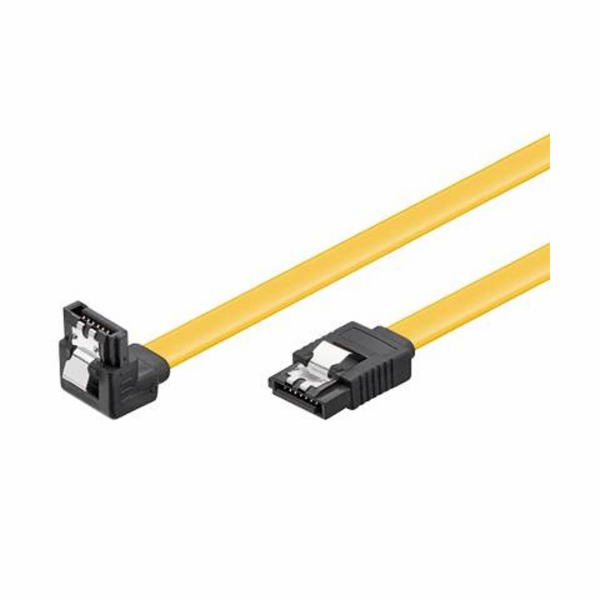 PremiumCord 0,2m SATA 3.0 datový kabel, 6GBs, kov.západka...