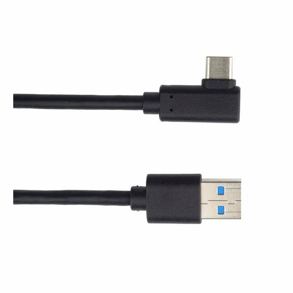 PREMIUMCORD Kabel USB typ C/M zahnutý konektor 90° - USB ...