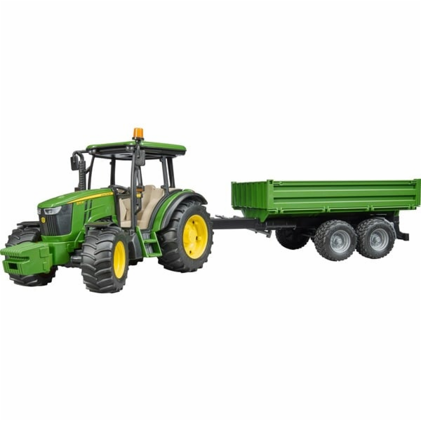 BRUDER John Deere 5115M (grün/gelb, mit Bordwandanhänger)