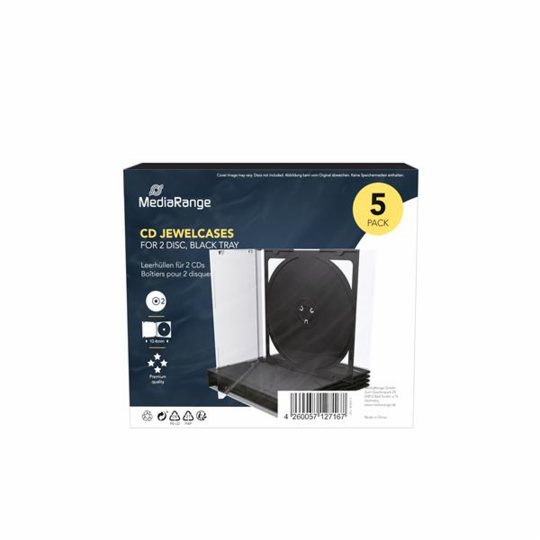 CD/DVD Jewelcase Retail-Pack Double 5St, Schutzhülle