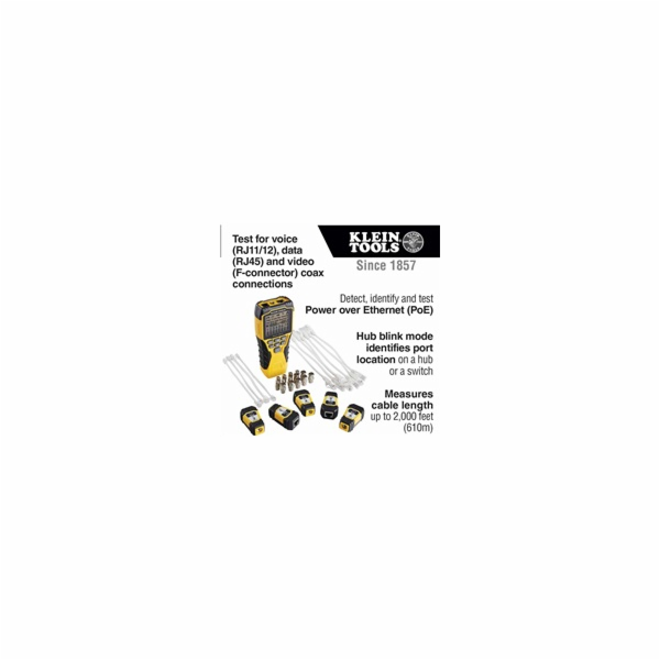 KLEIN TOOLS - VDV Scout Pro 3 Tester Kit Locator Map (PoE)