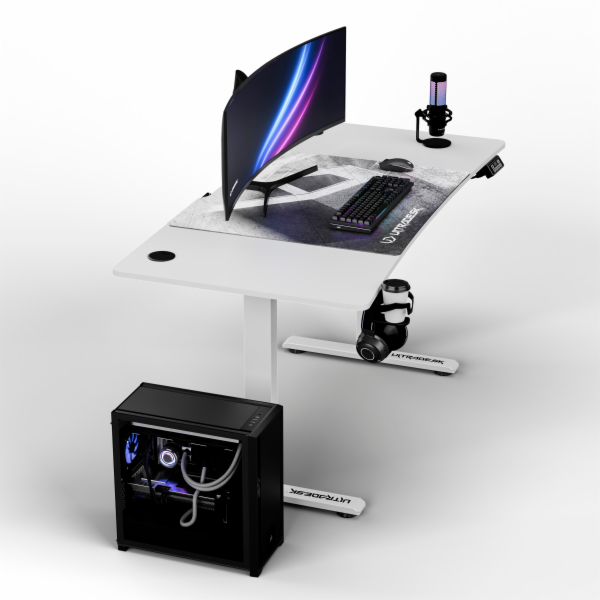 Ultradesk Herní stůl LEVEL WHITE