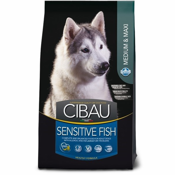 FARMINA Cibau Sensitive Fish Medium & Maxi – suché krmivo...