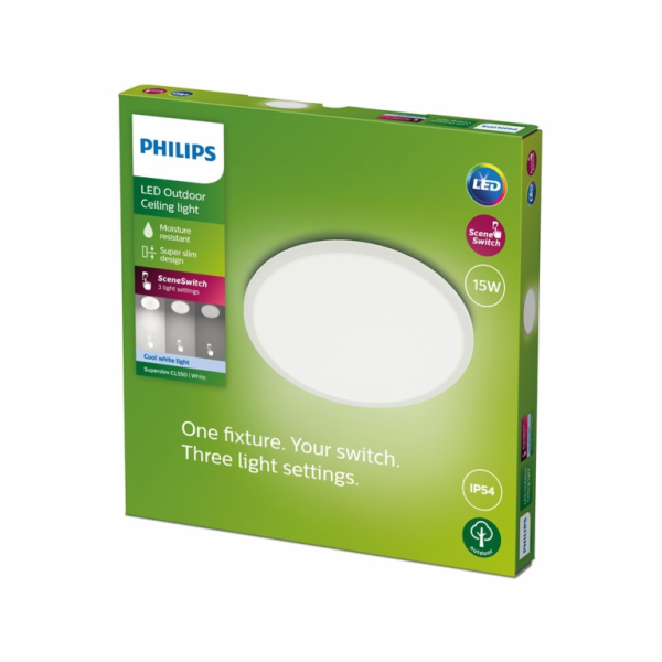 Philips SuperSlim SSW 15W 40K White IP54