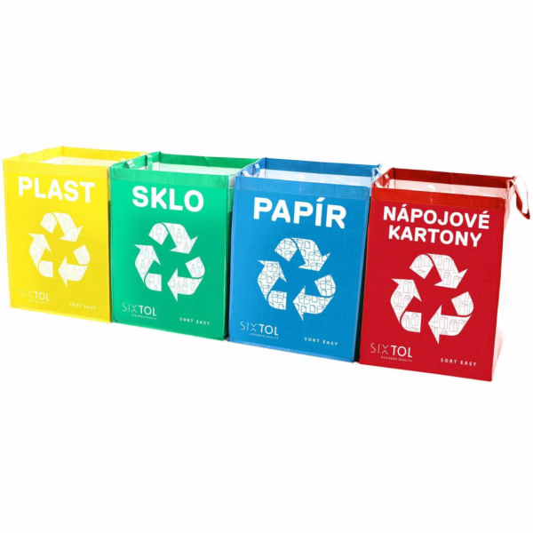 SIXTOL Tašky na tříděný odpad SORT EASY 4 CARTON, 30x30x4...