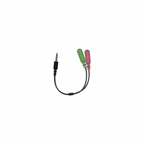 GENIUS audio adaptér 2x female 3,5mm jack na 1x male 3,5"...