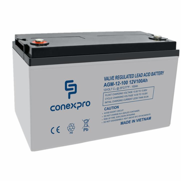 Baterie Conexpro AGM-12-100 VRLA AGM 12V/100Ah, T16 