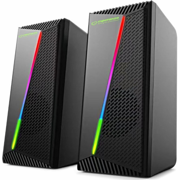Esperanza EGS106 Reproduktory 2.0 LED černé 6W
