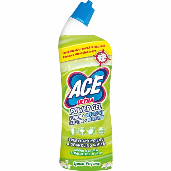 Gelový čistič koupelen Ace Ultra Power, Lemon 750 ml