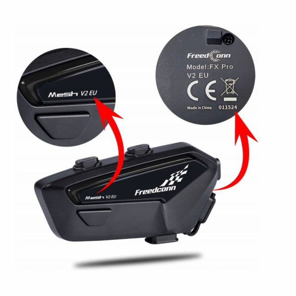 Motocyklový interkom FreenConn FX Pro V2 EU MESH