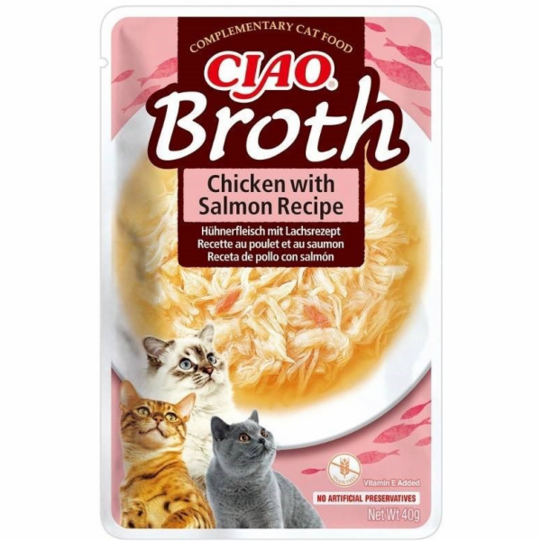Churu Cat CIAO Broth Chicken with Salmon Recipe 40g