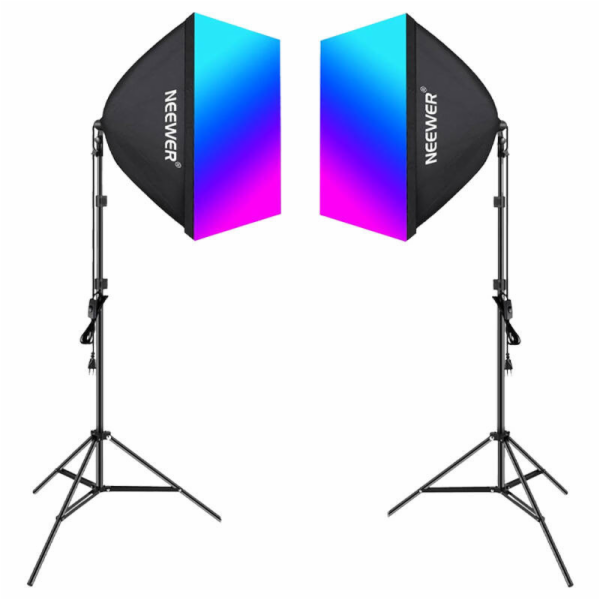 Sada Neewer NK800 dva softboxy + žárovky RGB 24W 2700-650...