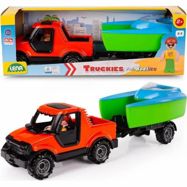Lena Truckies Pickup s vozíkem a loďkou