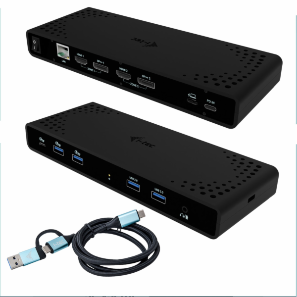 i-tec Universal Dual 4K Display Docking Station, Power De...
