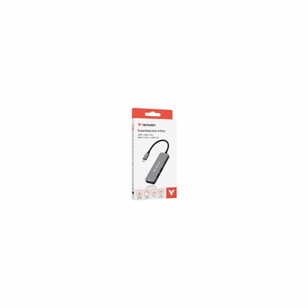 VERBATIM Dokovací stanice USB-C, 4v1, HDMI, USB-C PD, USB...