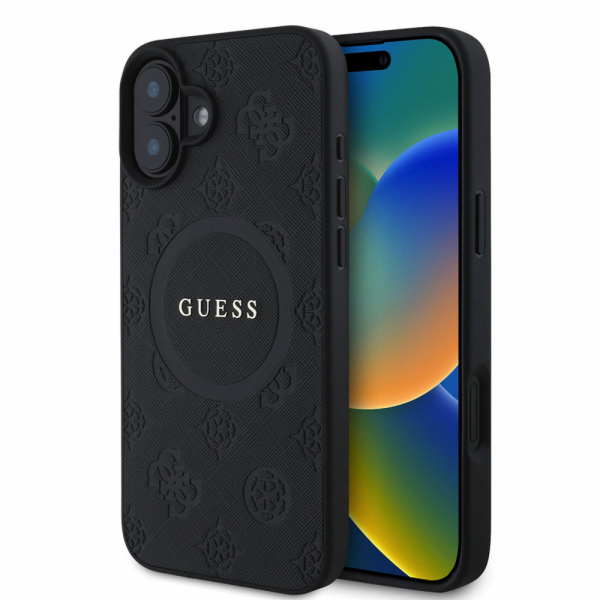 Guess Saffiano Peony MagSafe iPhone 16 B