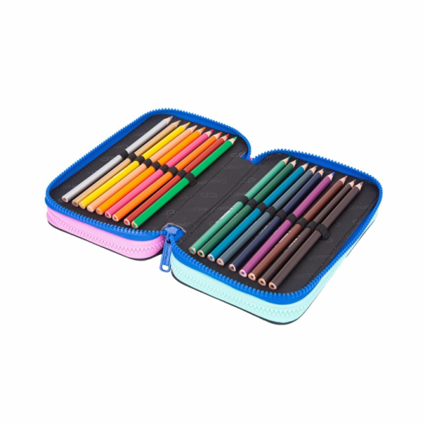 Penál CoolPack, 20 cm x 13 cm, černý/různé barvy
