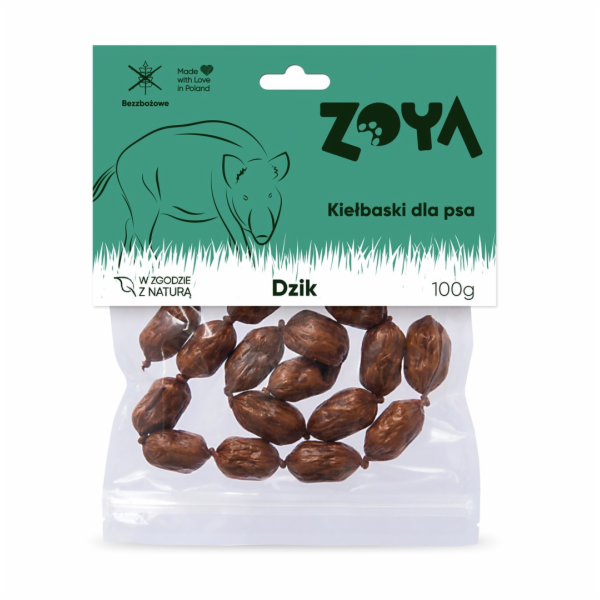 ZOYA Wild boar sausages - pamlsek pro psa - 100g