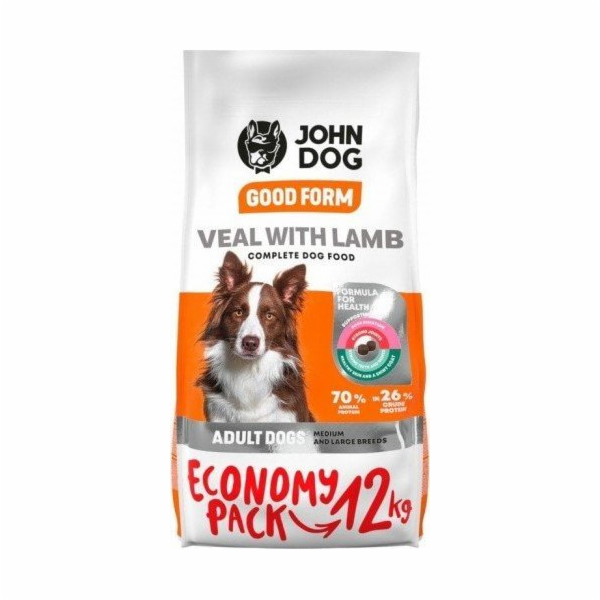 JOHN DOG Good Form Adult Medium and large breeds Veal wit...
