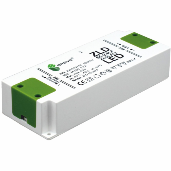 BREVE Napájecí zdroj pro LED 24V DC 65W ZLD 65-24LF 2,7A