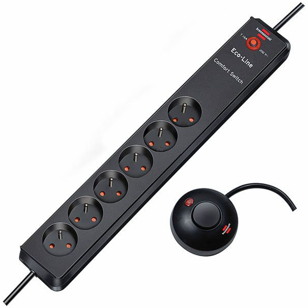 Brennenstuhl Eco-Line Comfort Switch prodlužovací kabel 6...