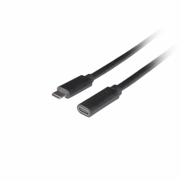 Lanberg Prodlužovací kabel USB-C M/F 3.1 1,5 m, černý