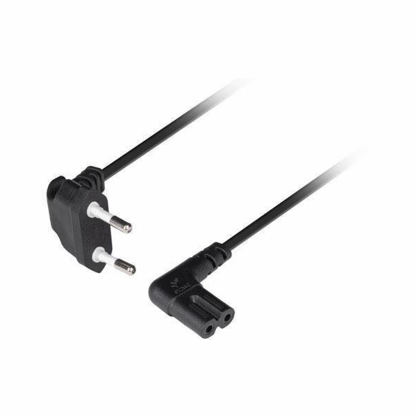 Napájecí kabel EURO (rádiový) CEE 7/16->IEC 320 C7 3 m úh...