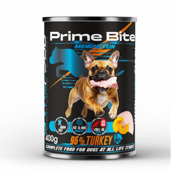 PRIME BITE Monoprotein Turkey with pumpkin - vlhké krmivo...