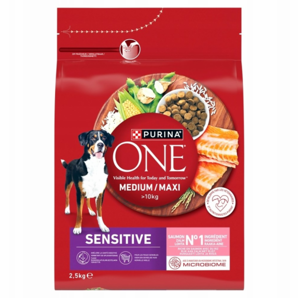 PURINA One Adult Medium/Maxi Sensitive Rich in salmon wit...