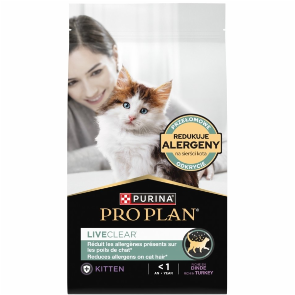 PURINA Pro Plan LiveClear Kitten Rich in turkey - suché k...