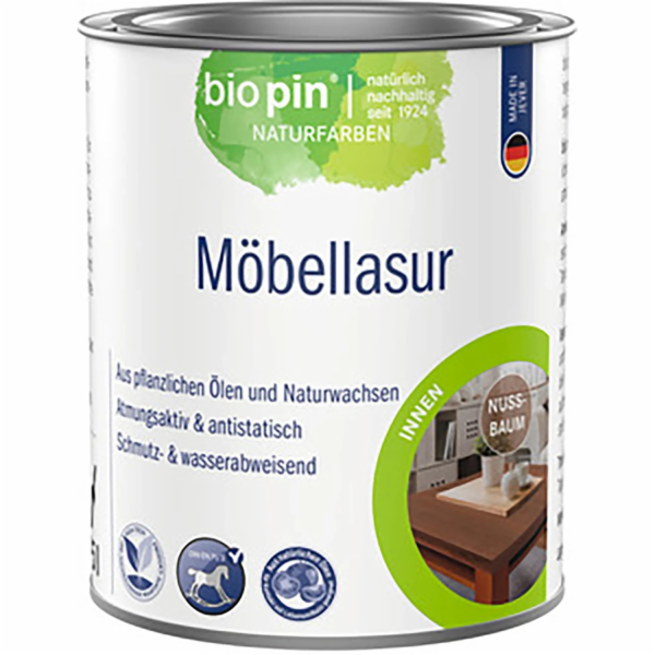 Biopin mořidlo na nábytek ořech 0,375 l