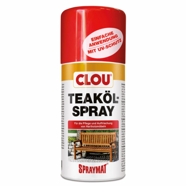 Teakový olej ve spreji Clou 300 ml