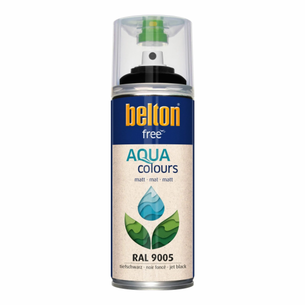 Barevný lak Belton Free AQUAcolours RAL 9005 jet black ma...