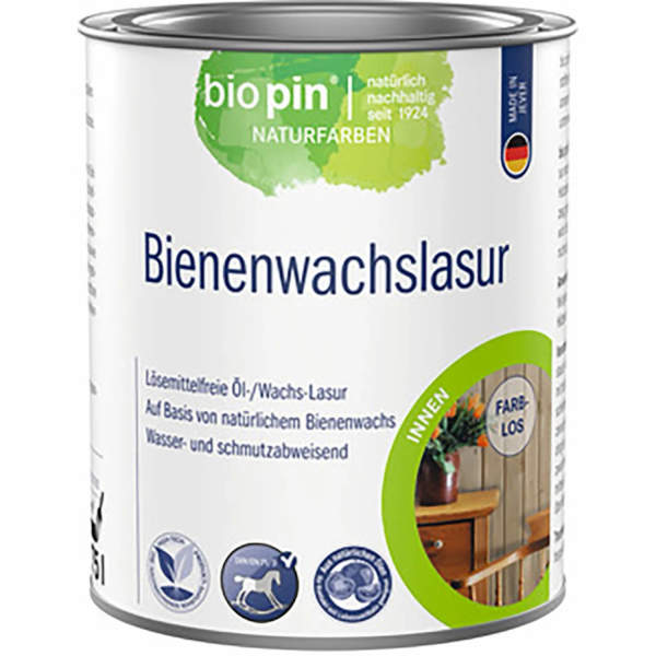 Biopin včelí vosk glazura transparentní 750 ml