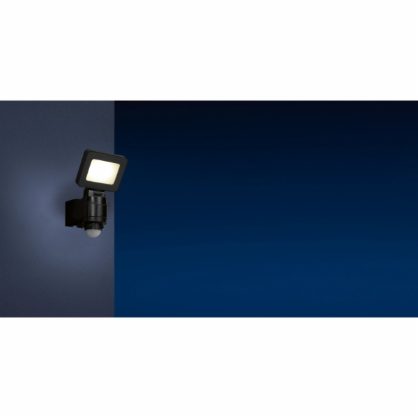 LED reflektor se senzorem, černý, 10W, 1300lm