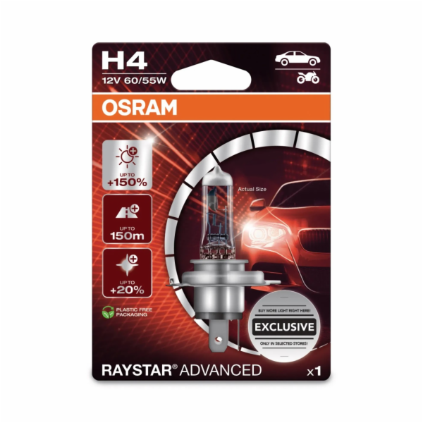 Žárovka Osram H4 Raystar Advanced do světlometu, 1 kus