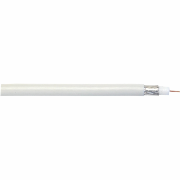 Koaxiální anténní kabel 90dB bílý 25 m