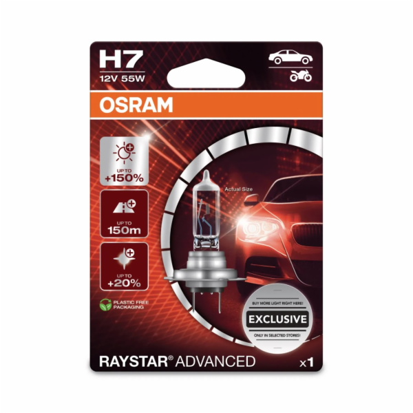 Žárovka Osram H7 Raystar Advanced do světlometu, 1 kus