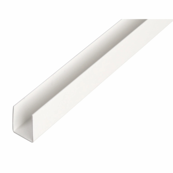U-profil plastový 10 mm x 12 mm x 1 000 mm bílý