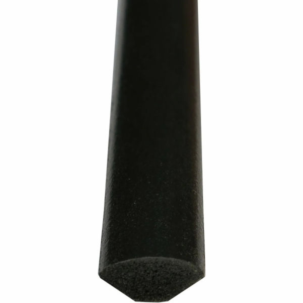 Čtvrtkulatý plastový černý 12 mm délka 2000 mm