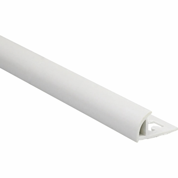 Čtvrtkruhový ukončovací profil, PVC, matně bílý, 10 mm x ...