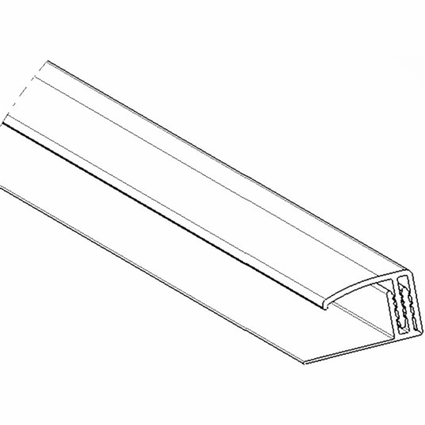 Grosfillex nacvakávací koncový profil, bílý, 8 mm - 10 mm