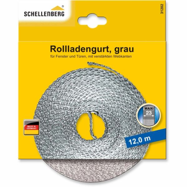 Schellenberg Maxi roletový popruh 23 mm 12 m šedý