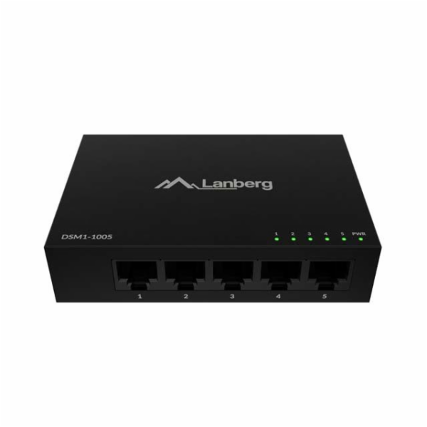 Lanberg Přepínač DSM1-1005 5X 1GB/S nespravovaný gigabito...
