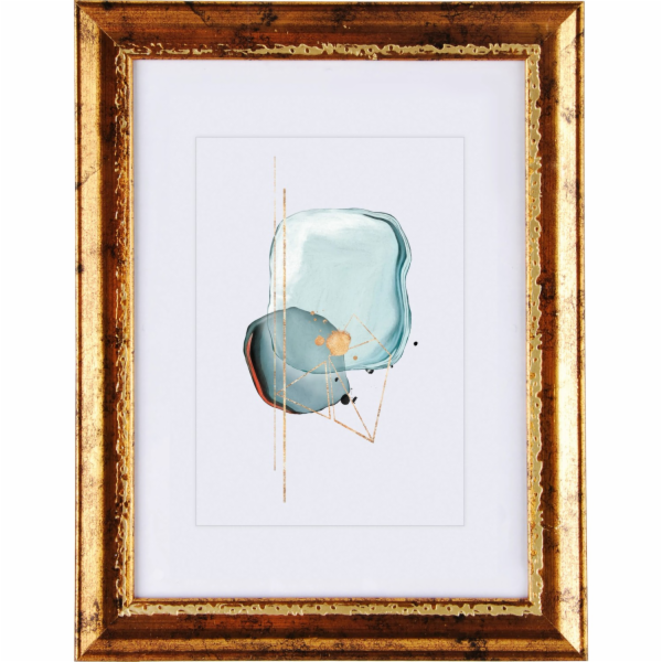 Sonstige Zlatý dřevěný rám na obraz, 13 cm x 18 cm