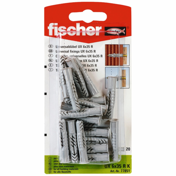 Fischer Univerzální hmoždinka UX 6 x 35 RK (s okrajem) (2...