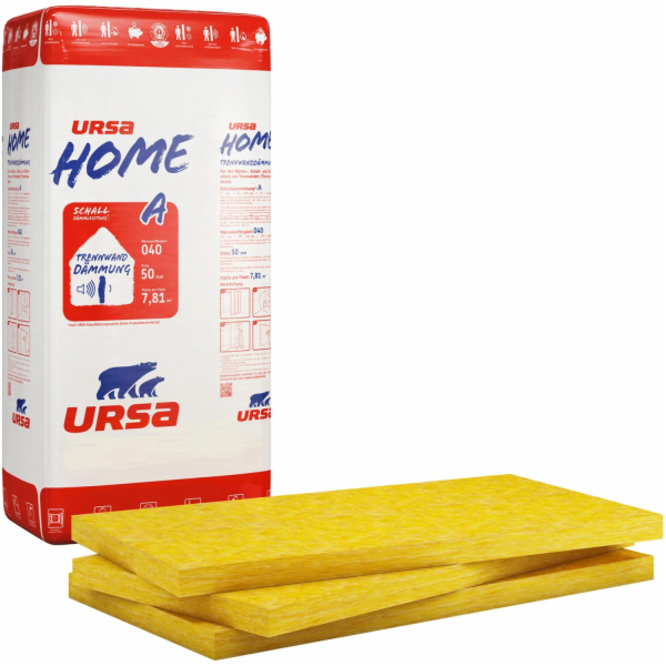 Ursa Home Příčková stěna 50 mm skelná vlna WLG 040