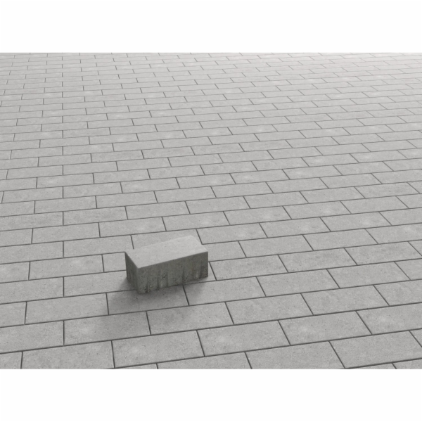 EHL Obdélníkové betonové dlažební kostky, šedé, 20 cm x 1...