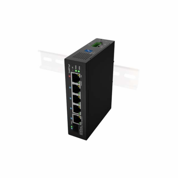 LANBERG SWITCH ILFE-4P-1GE-1S-90 LEHKÝ PRŮMYSLOVÝ POE 1XB...